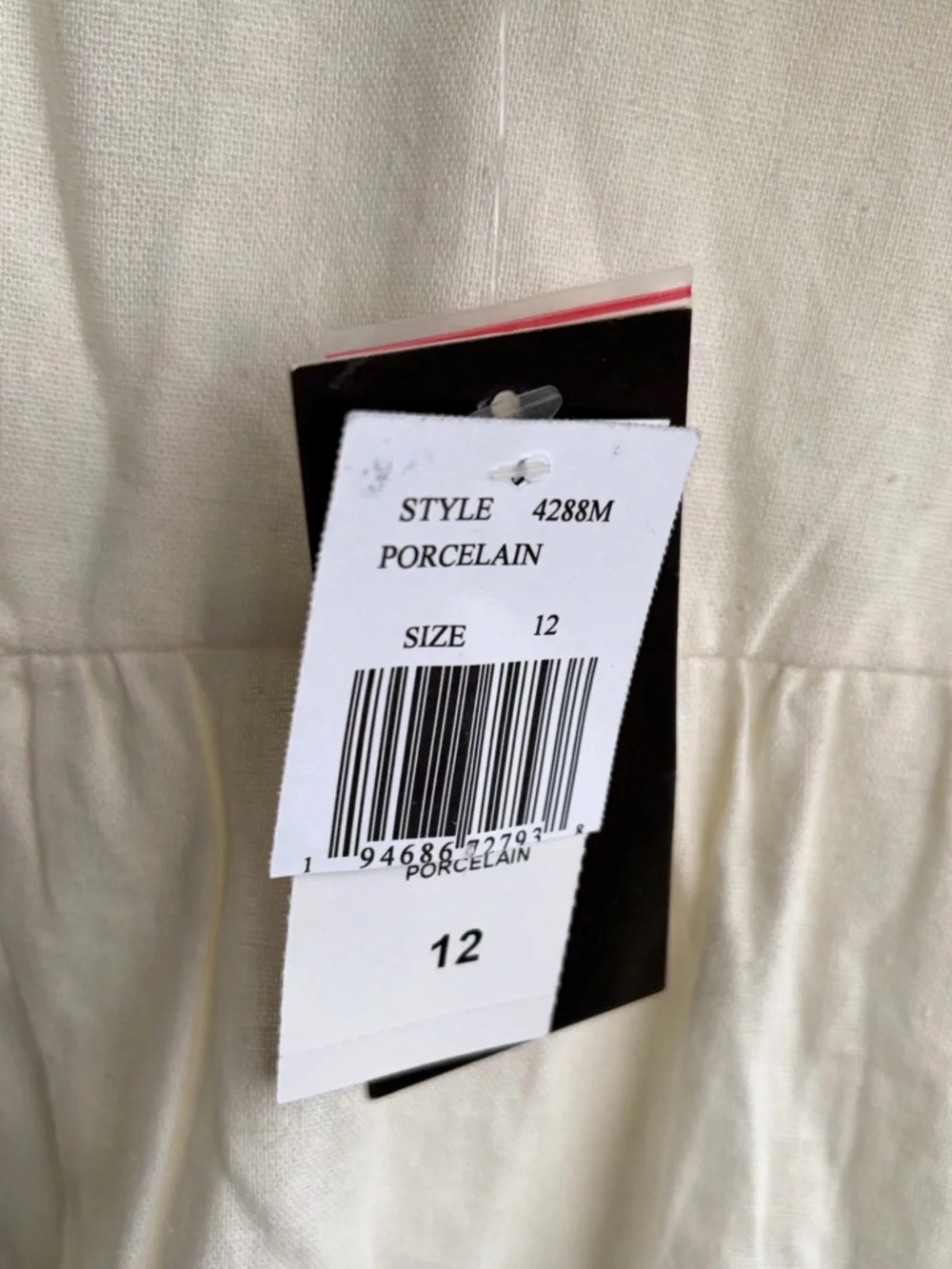 🆕 Taylor Porcelain White Linen Blend Tiered Dress Size 10, 12 Boho Mini Dress - Picture 17 of 17